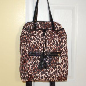 NWT Betsey Johnson Backpack Cheetah Punk Natural